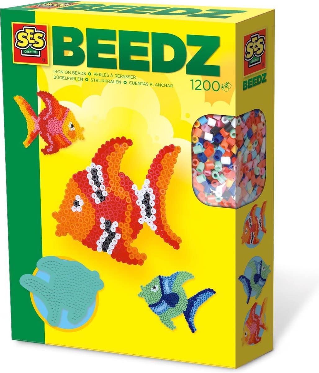 Ses - ironing bead set fish with 1200 beads