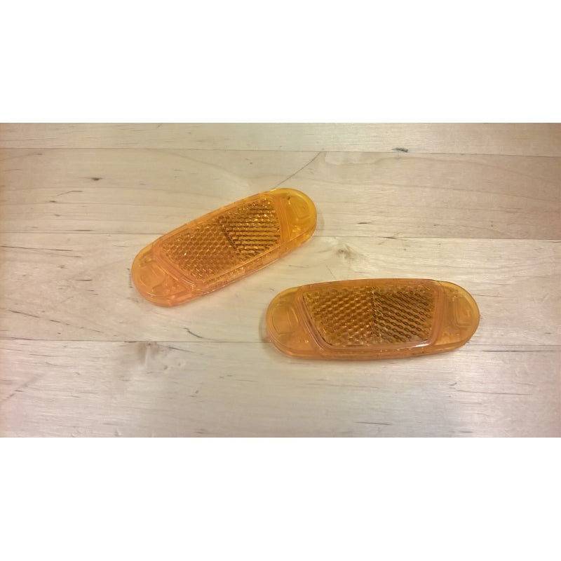 Set of 2 orange spoke reflectors