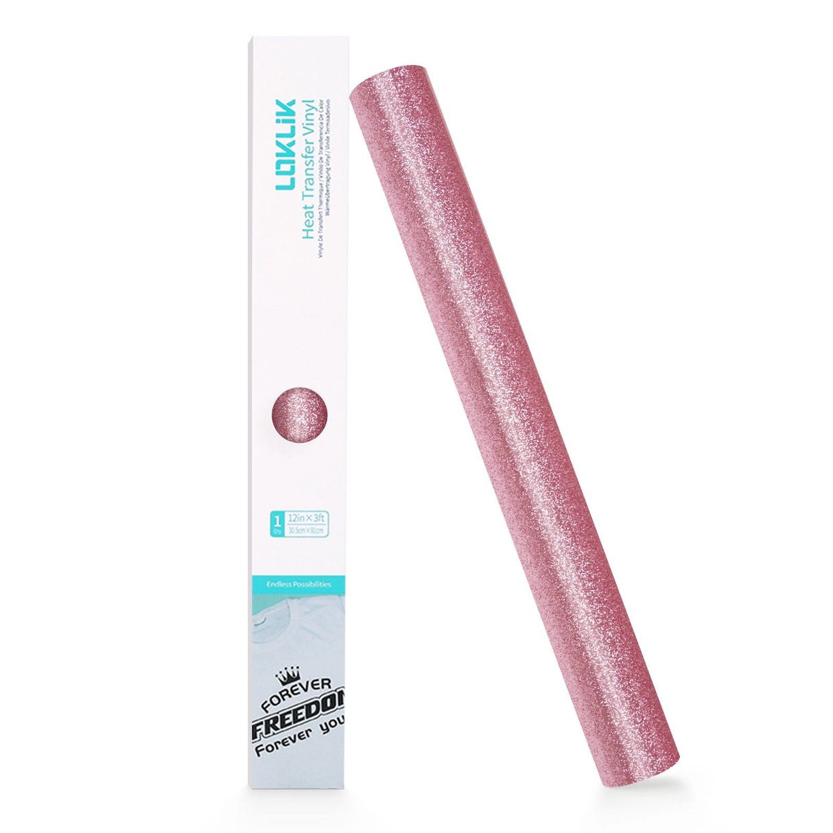 Loklik • flexfolie glitter roze 30,5x90cm