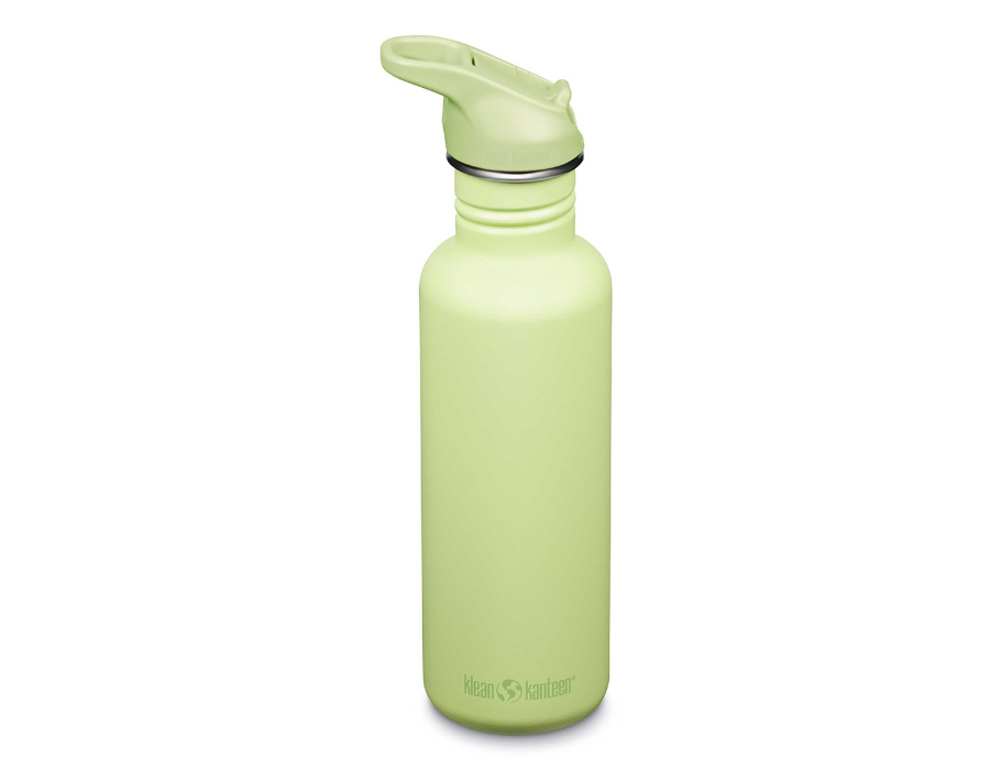 Klean Kanteen Drinking Bottle - Classic - Sports Cap with Flip - Shadow Lime - 800 ml