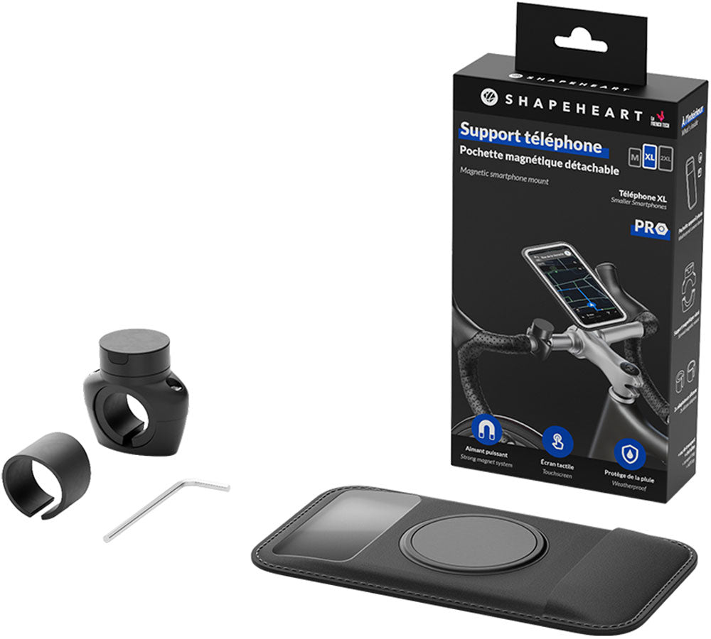 Shapeheart magnetic smartphone pro mount for bike handlebar