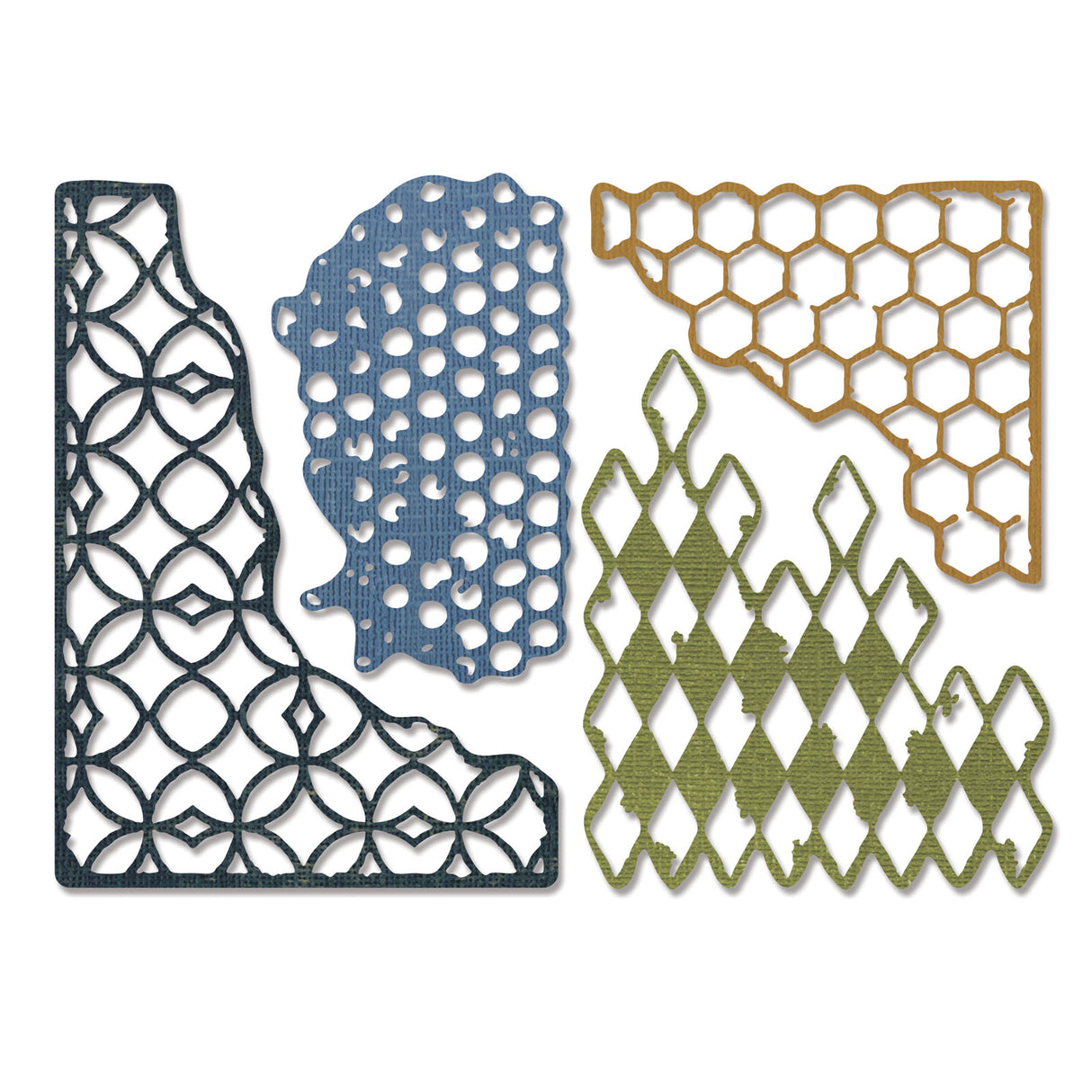 Sizzix • tim holtz juego de troqueles thinlits técnica mixta 4 piezas