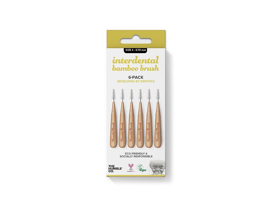The humble co. interdental brush 6 pcs - yellow - 0.70 mm