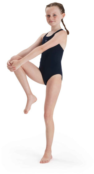 Speedo Ausdauer + Medist Badeanzug Mädchen Blau Größe 152