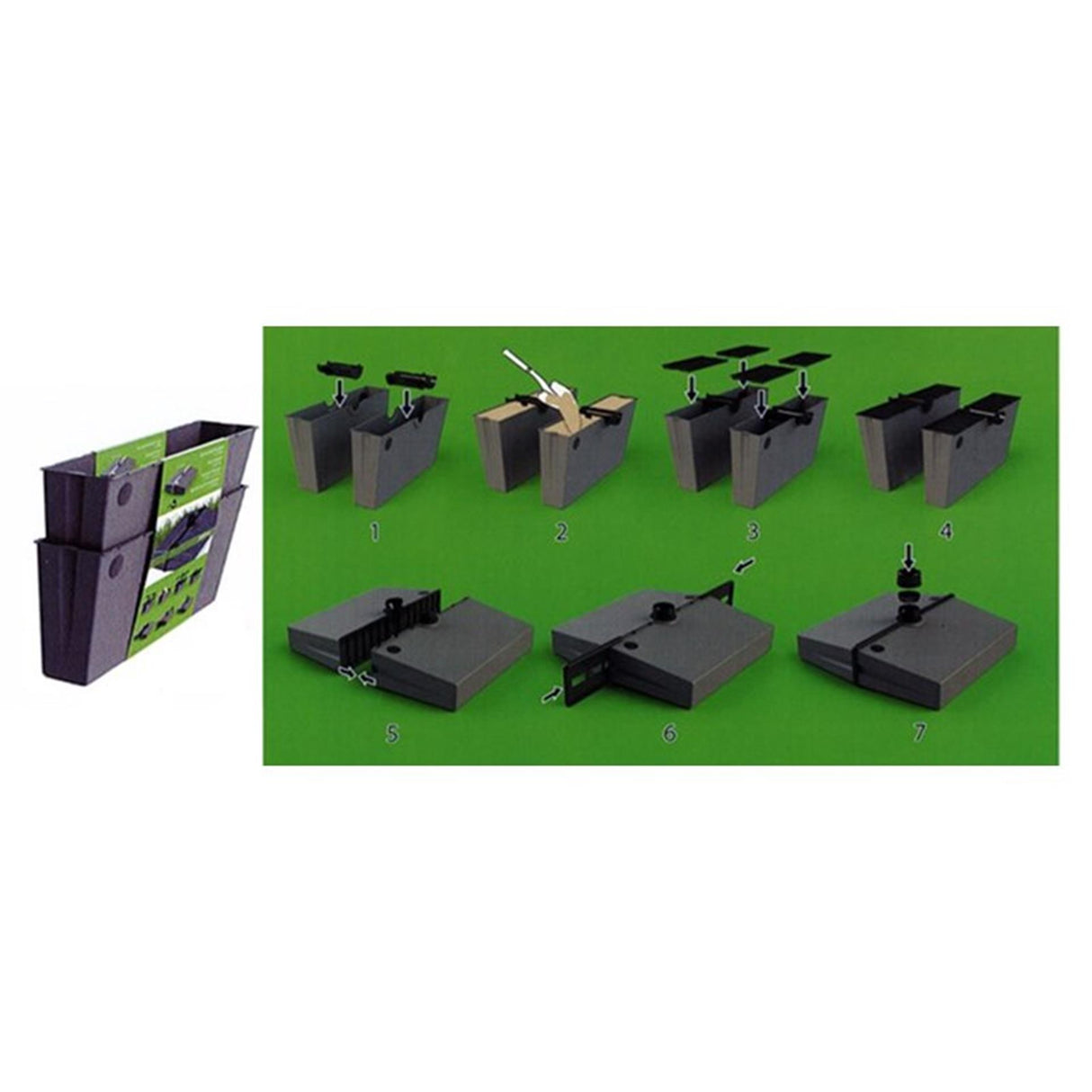 Base de guarda-sol Helcosol 25kg split preenchível antracite