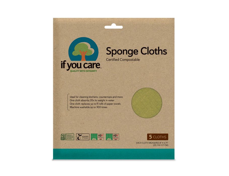 If you care sponge cloths - 5 pcs unbleached and compostable