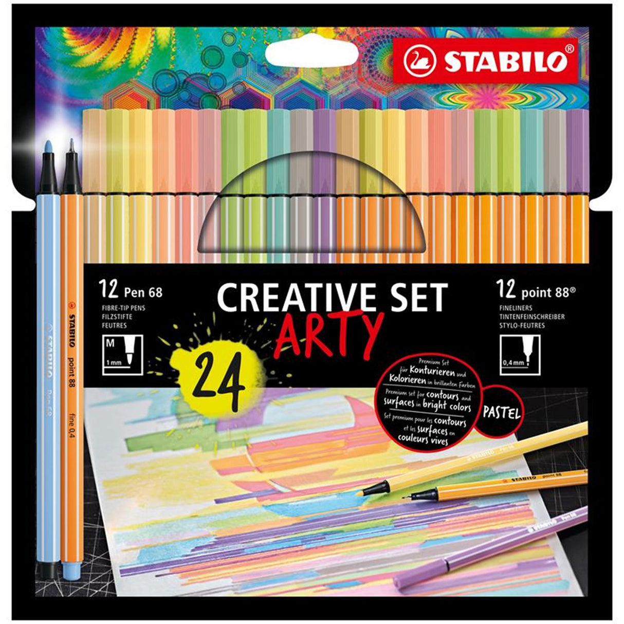 Stabilo Stabilo Set Arty Filz -Tip Stifte 68 88 24 Teile