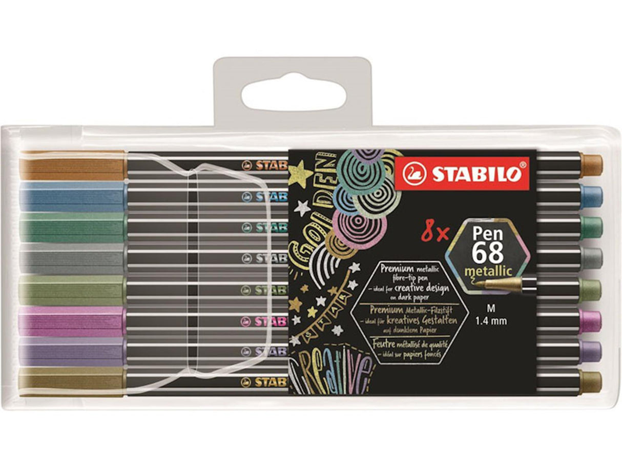 Stabilo Pen 68 Metallic Felt -Tip Stifte, 8st.