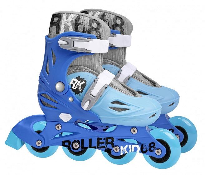 adjustable inline skates light blue size 30-33