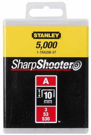 Grapas para herramientas manuales Stanley 10 mm tipo a - 1000 piezas - 1-tra206t