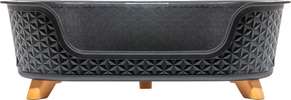 Starplast Hundebett mit Höhe 78,5 x 58,5 x 25 cm Schwarz