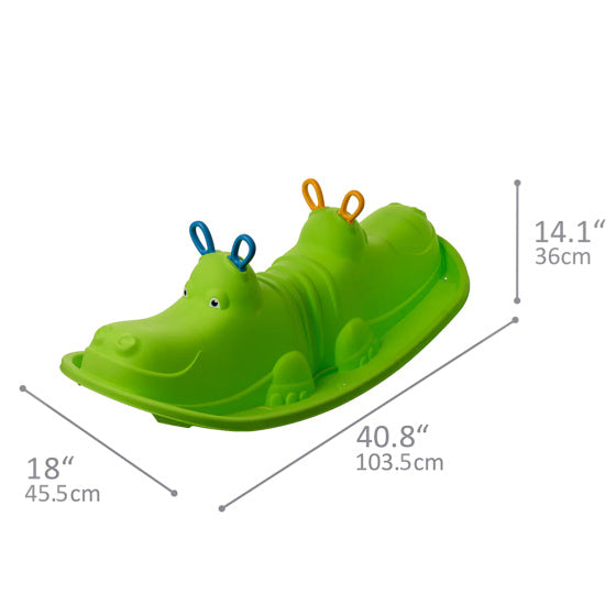 Starplay Hippo Rocking Seesaw for 1 to 3 Children 103 cm Green