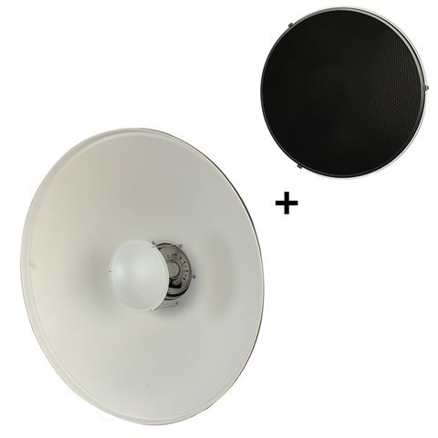 StudioKing Beauty Dish White SK-BD550W 55 cm with Honeycomb
