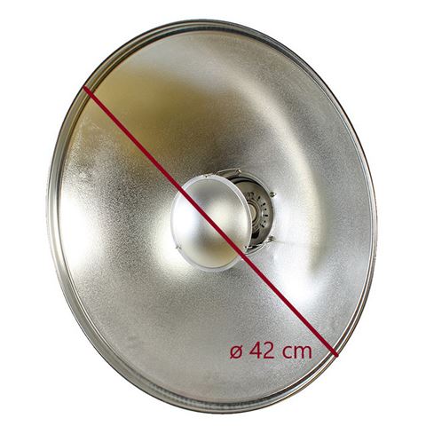 StudioKing Beauty Dish Silver SK-BD420 42 cm with Honeycomb