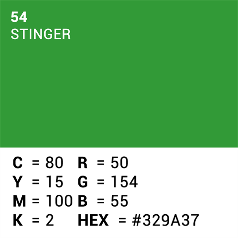 Überlegener Hintergrundpapier 54 Stinger Chroma Key 1,35 x 11m