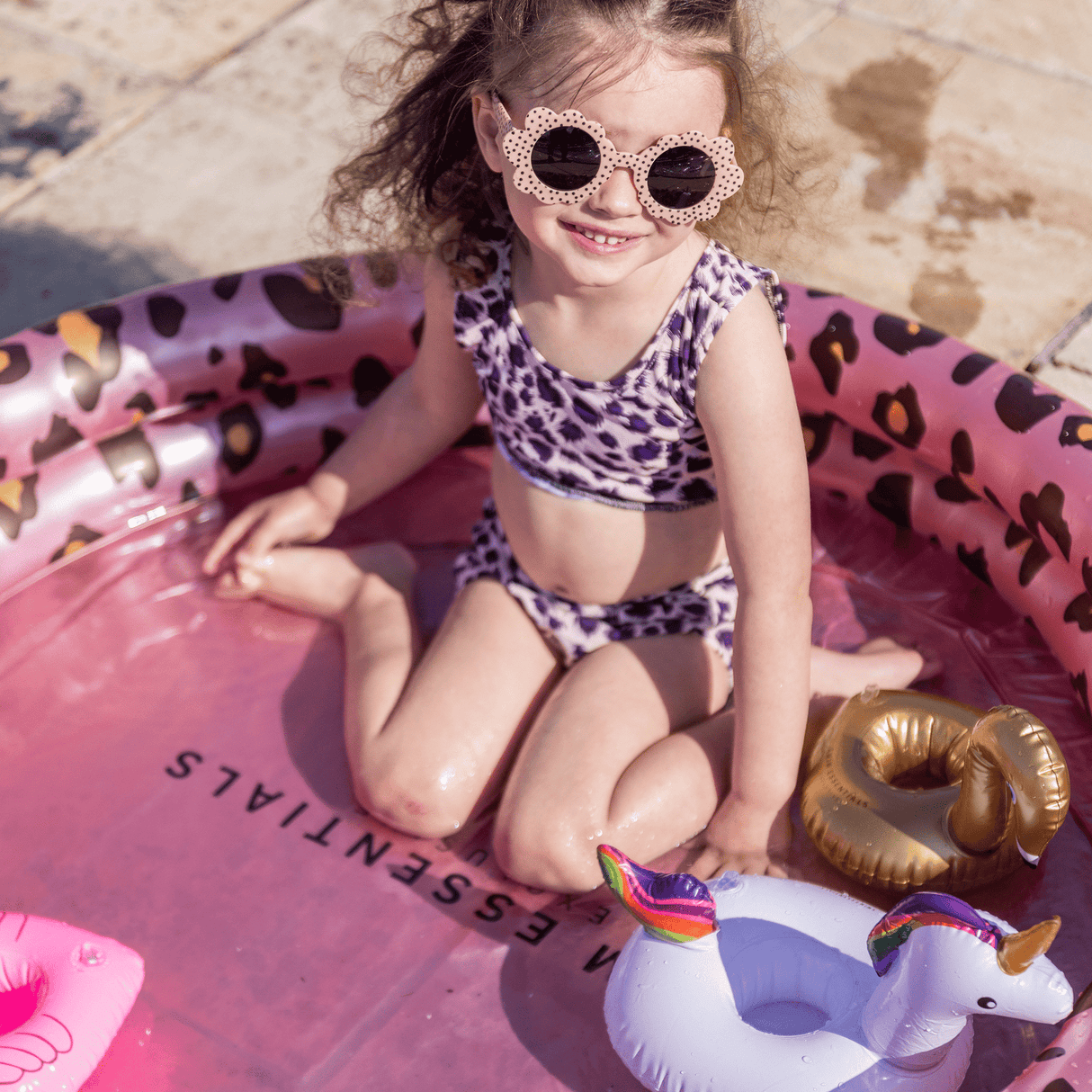 Safari chic | piscina rosé oro per bambini Ø 100 cm