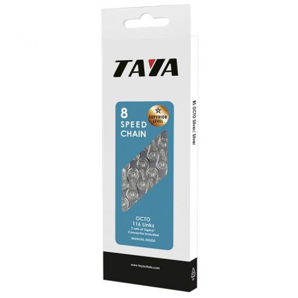 Taya halskjede okto 7 8 hastighet 1 2x3 32 116s. Svart | sølv