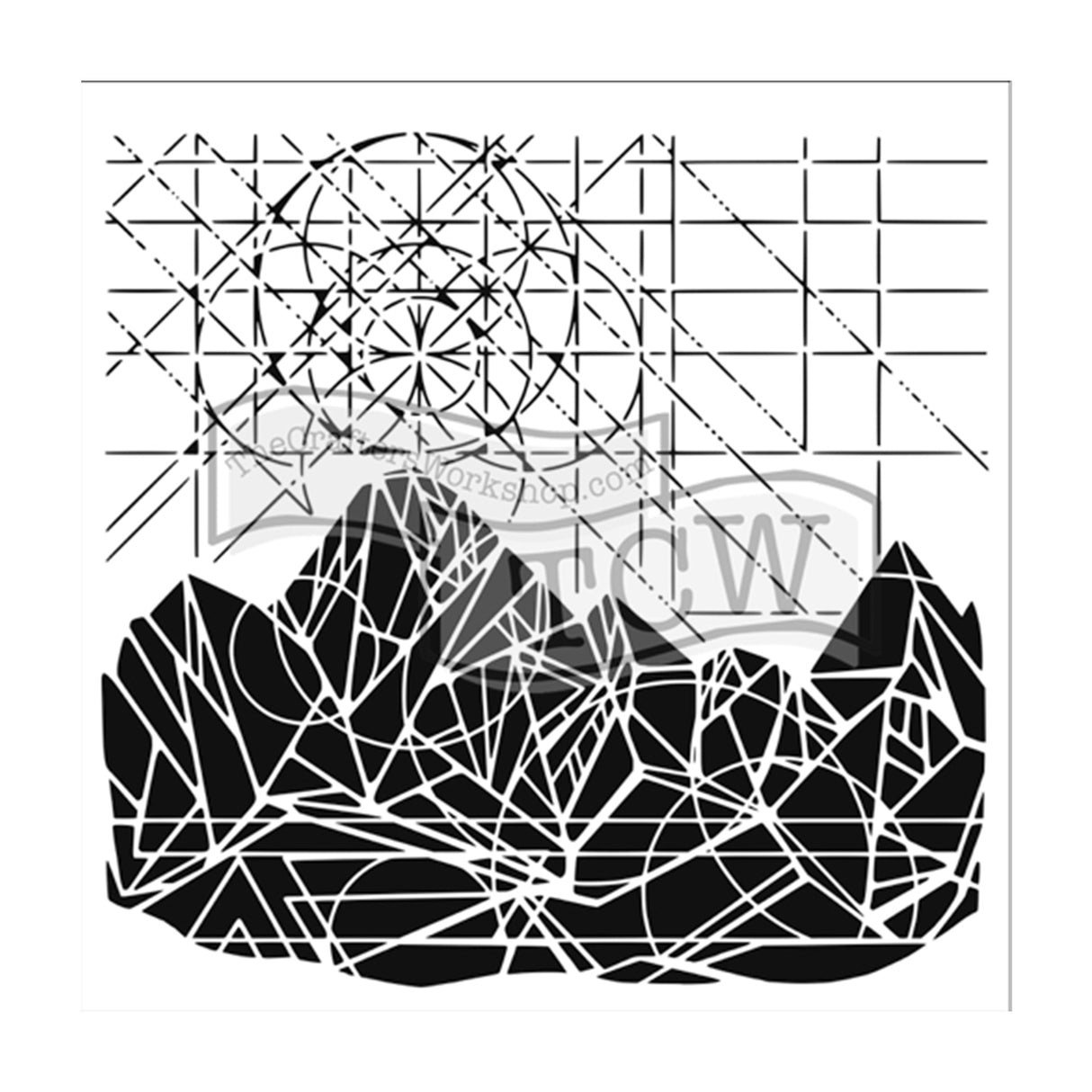 El taller del artesano • plantilla 30x30cm geo paisaje