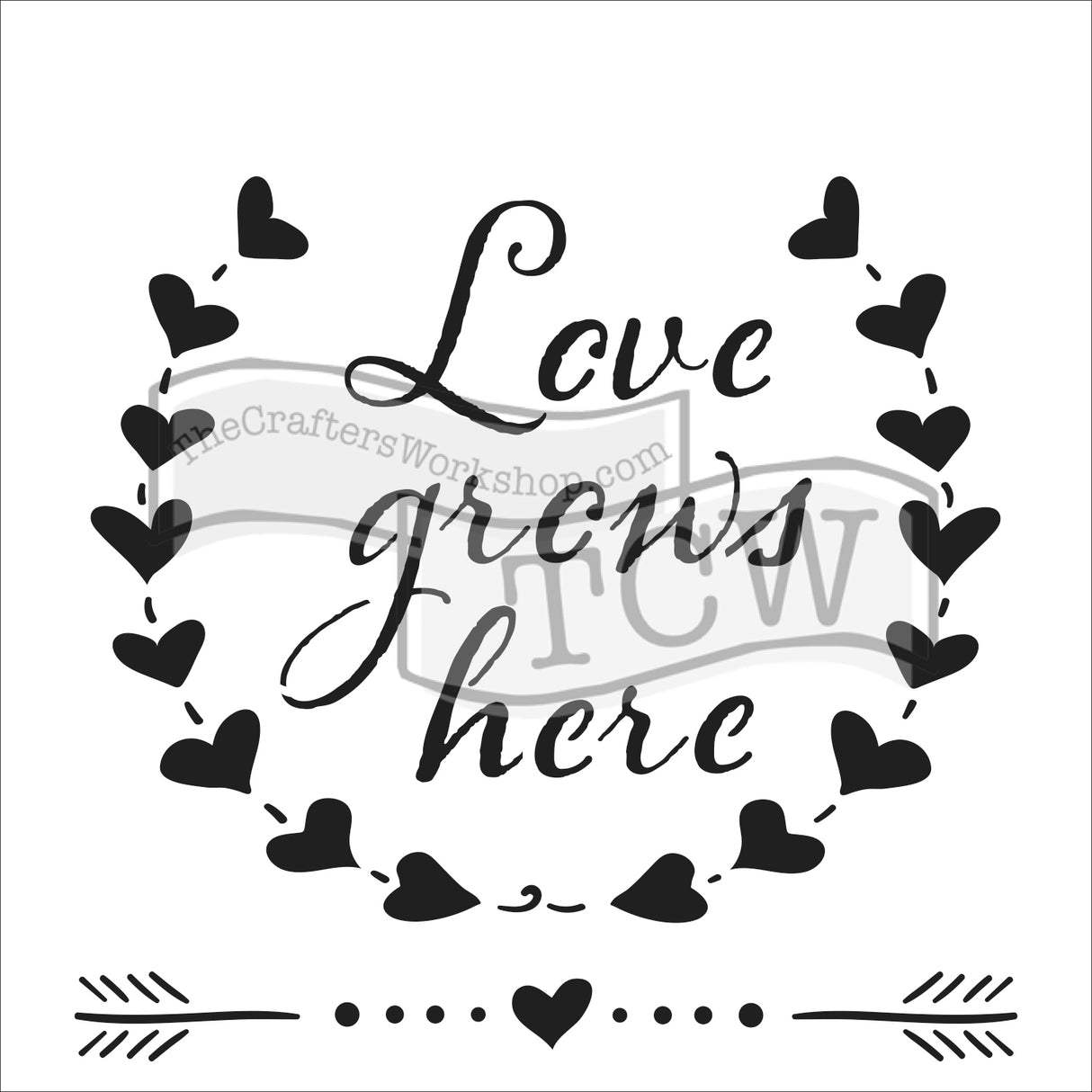 The crafter's workshop • шаблон 15x15cm love grows