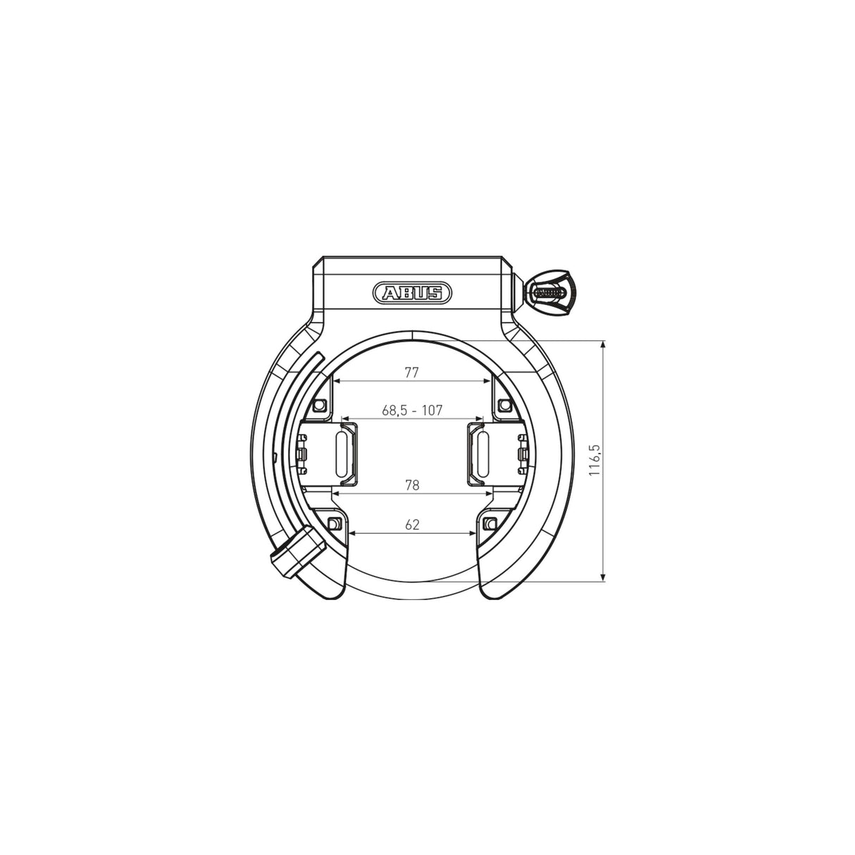 Ringslot Abus Frame 6950M R XPLUS. Livello di sicurezza 9. Con apertura di ruote grandi