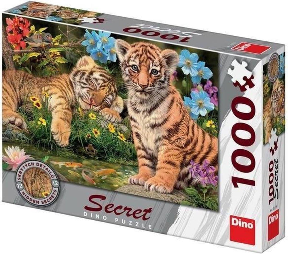 Dinotoys Dino -Puzzle - Tiger mit versteckten Geheimnissen - 1000 Stücke