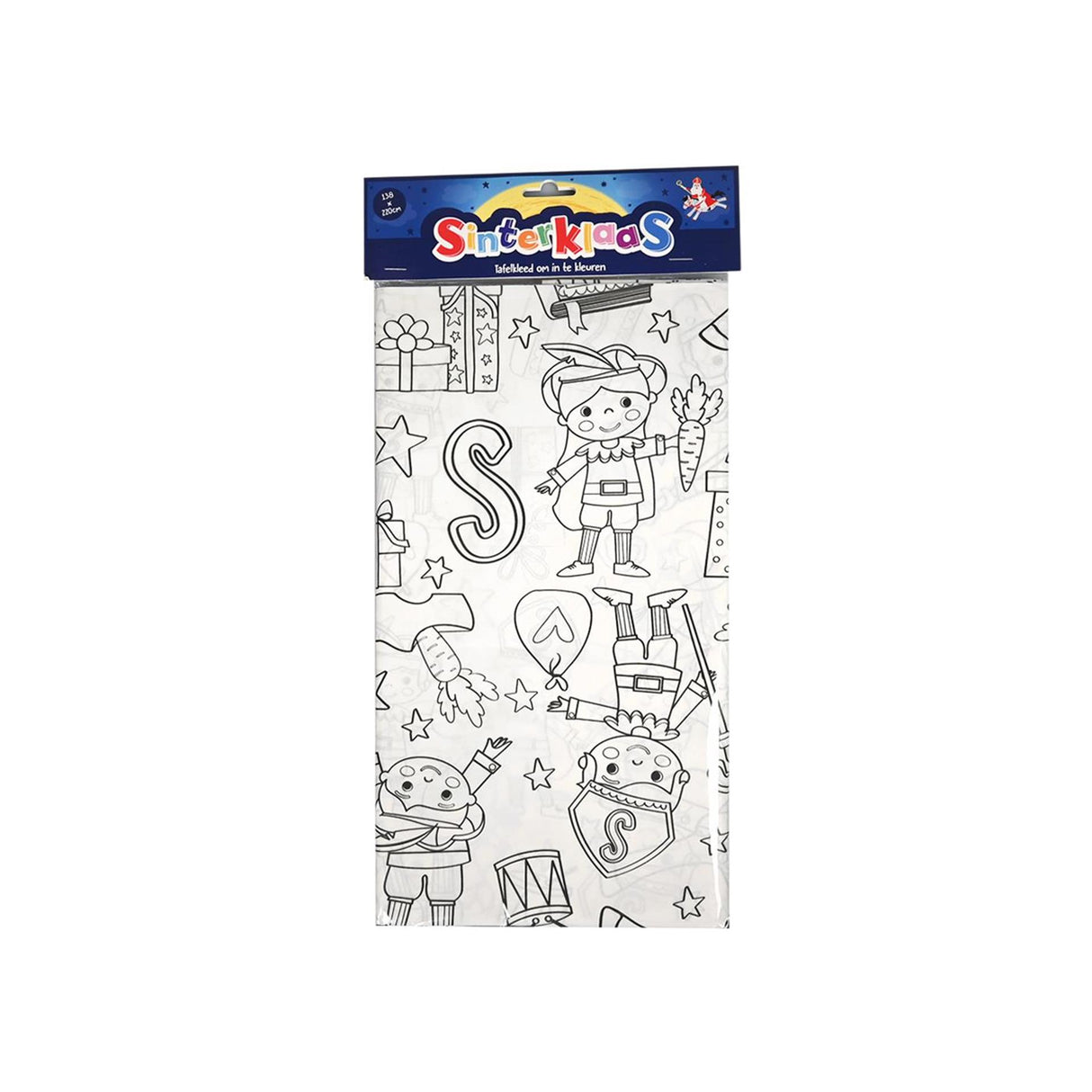 Kleur je eigen sinterklaas tafelkleed