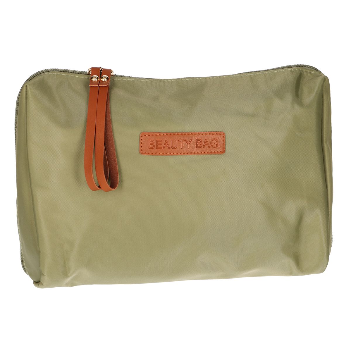 Traveler toilet bag Beauty Bag Green Brown 30cm x 20cm