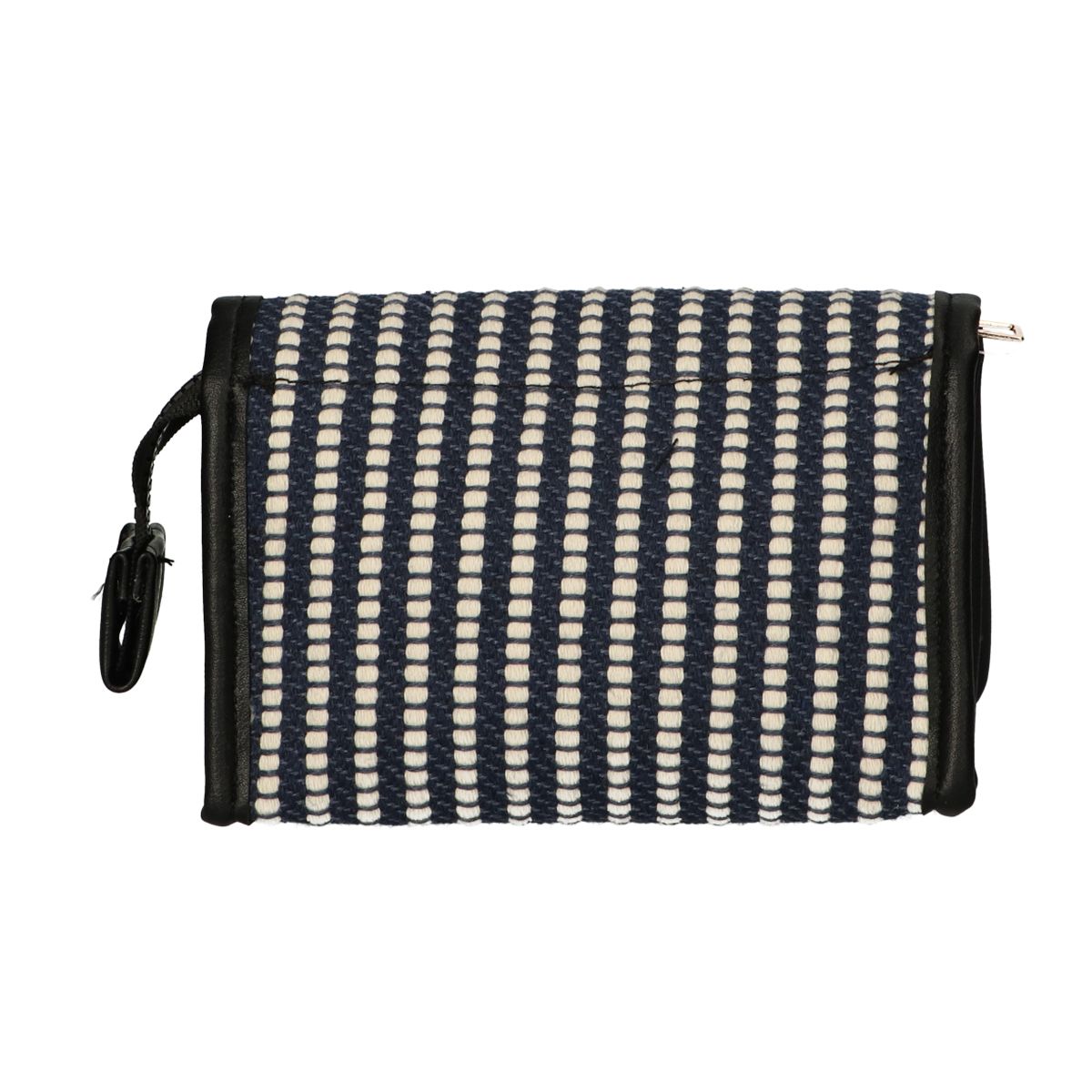 Cestovní taška na zrcadlo pruhovaná modrá krémová 16,5x11cm