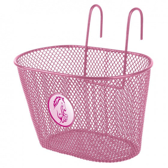 M-Wave bicycle basket 5 liter horse pink