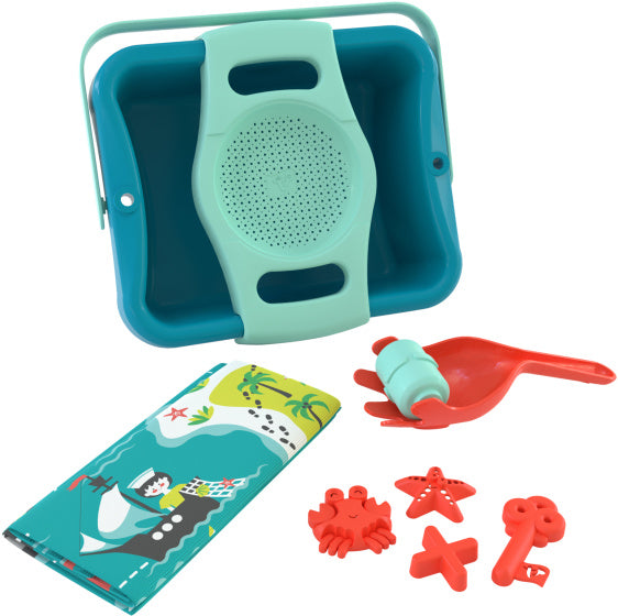 TP Toys Ahoy Holzspielboot mit ausziehbarem Sandsackzubehör