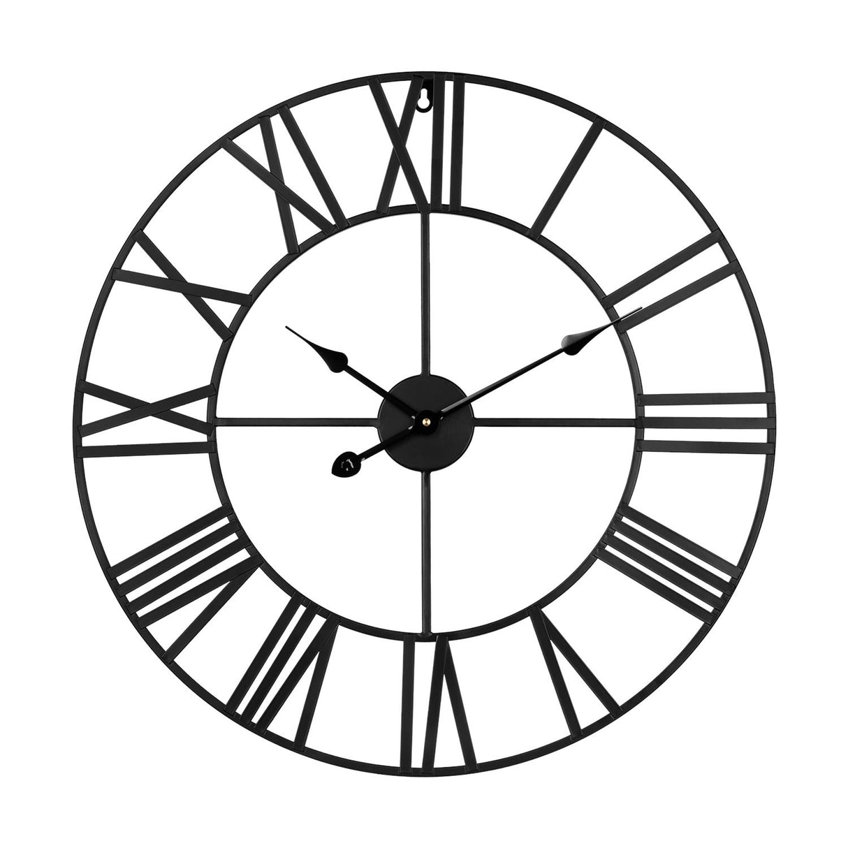 Teesa wandklok aluminium ø60cm zwart