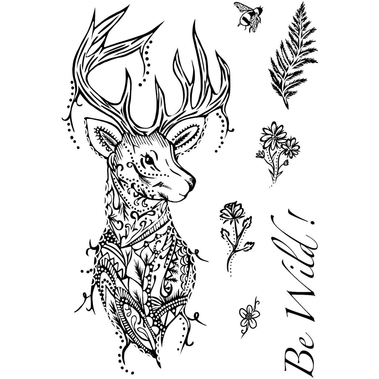 Creative expressions • designer boutique clear stamp set doodle deer 15,24x10,16cm
