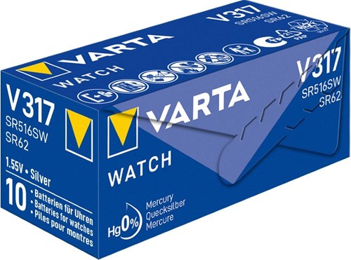 Varta 317 SR62 10 bpíosaí i mbosca