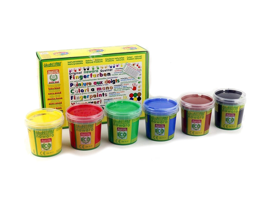 Ökonorm finger paint - primary - 6 pieces