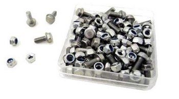 Mudguard bolt M5X12 stainless steel + lock nut (P50)