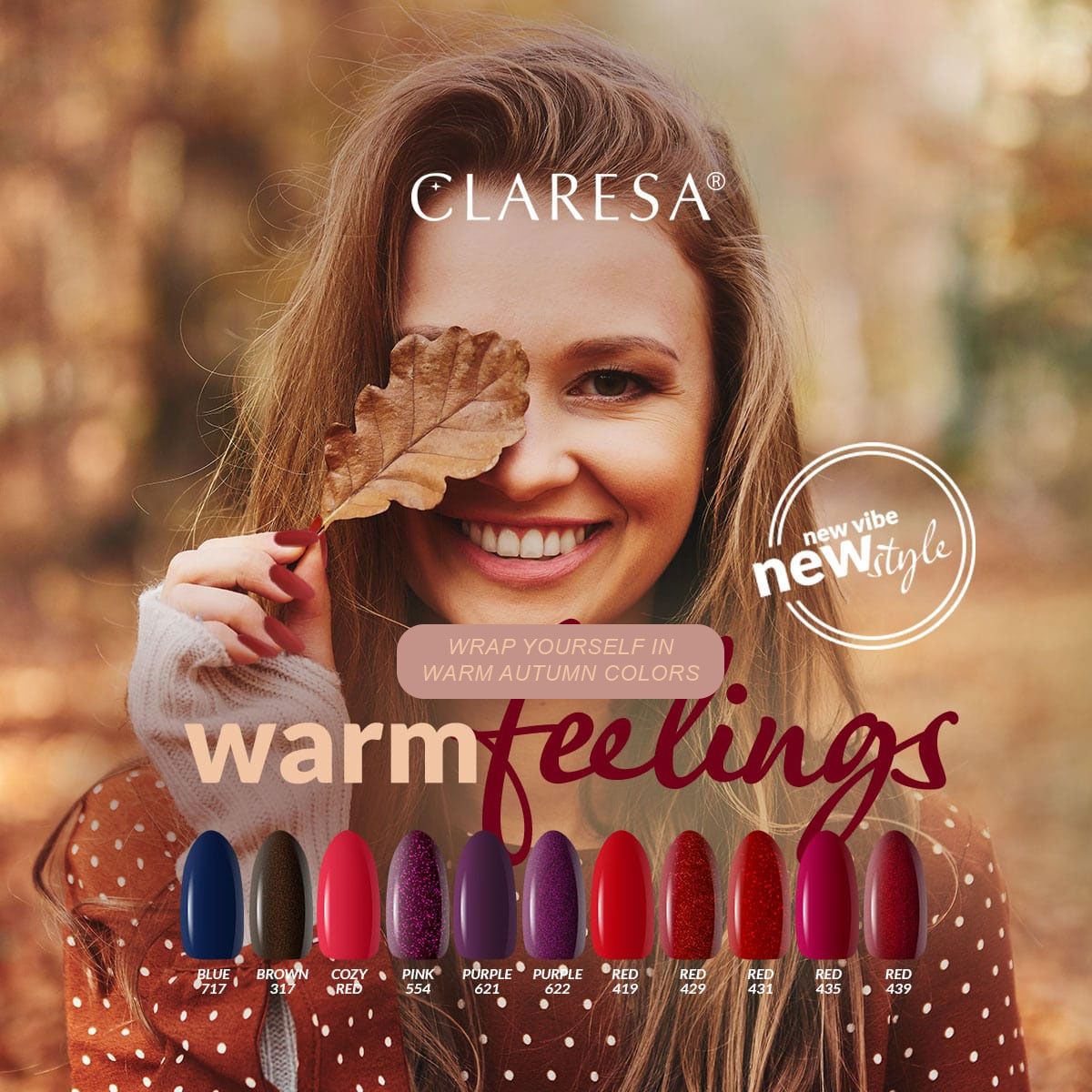 Claresa UV LED Gel Polish 5ml Cozy Red Warm Feelings
