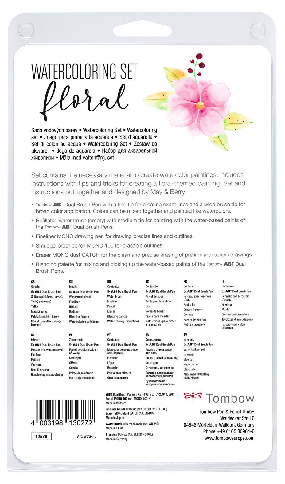 Tombow • watercolouring set floral