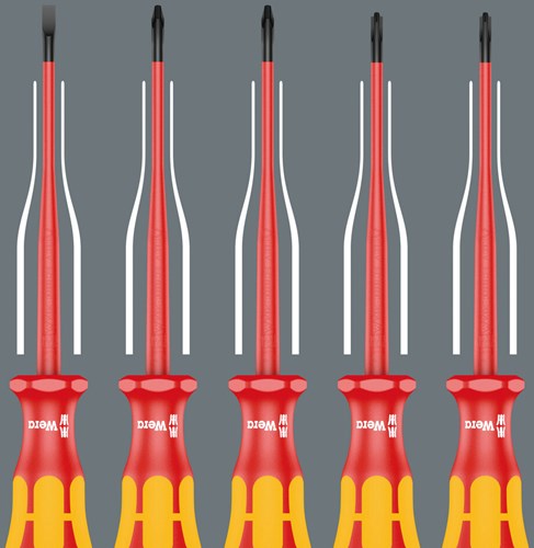 Is Wera 165 sraith scriúire pz s # 1+ 2 kraftform móide sraith 100. le trastomhas lann laghdaithe, 2-píosa - 05006470001