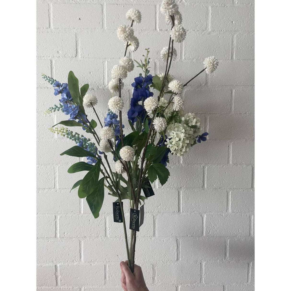 Roberts collection kunstbloem delphinium spray 100cm blauw