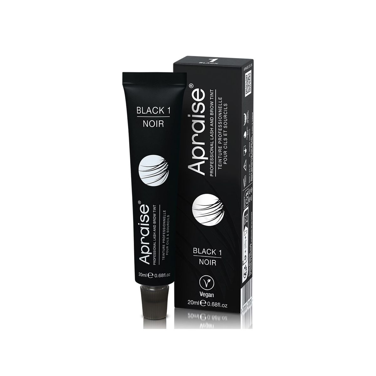 Apraise eyelash dye black no. 1