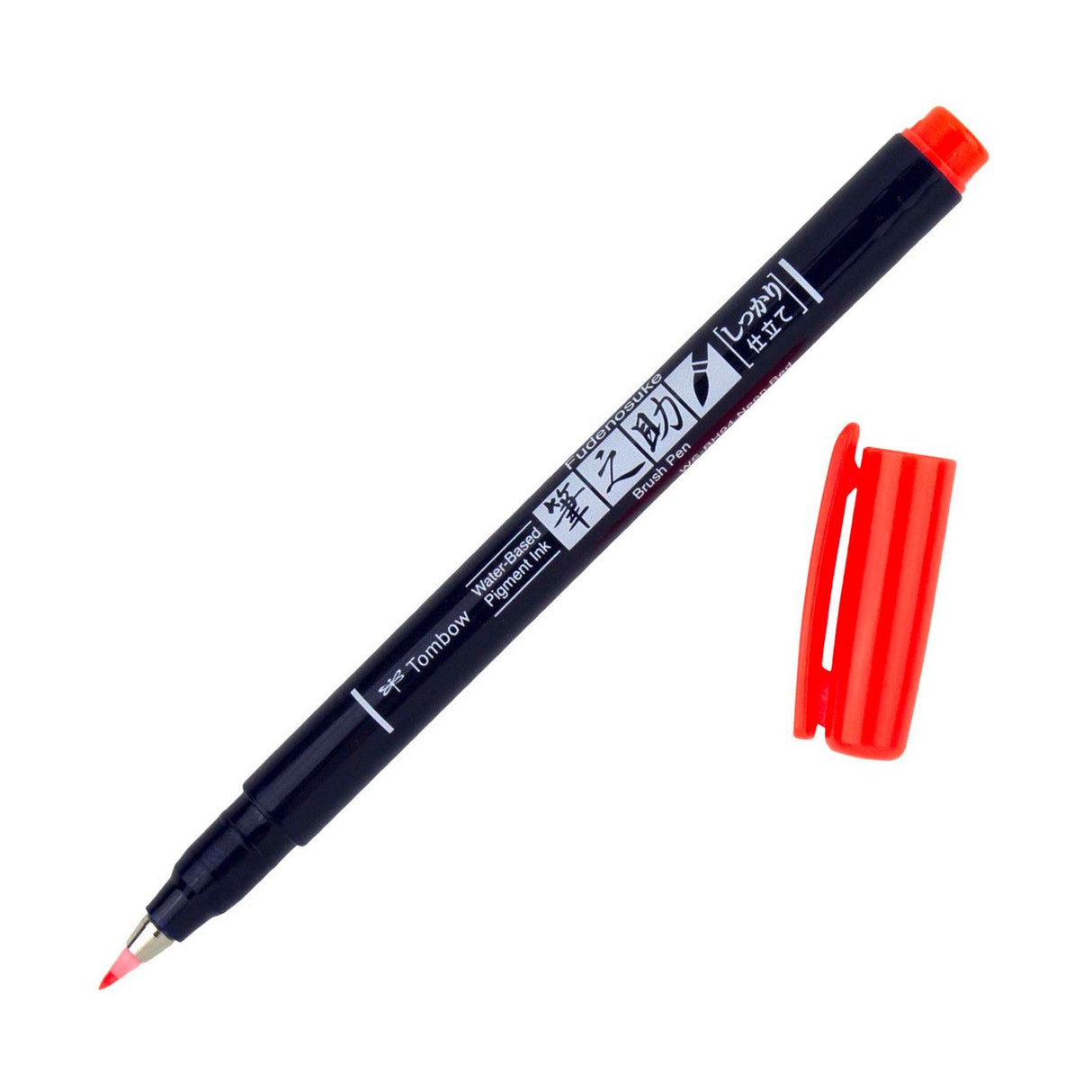 Tombow • brush pen fudenosuke, hard tip, neon red