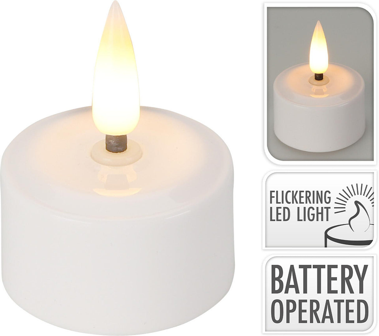 Home styling theelicht navulset led 4-dlg excl. lader