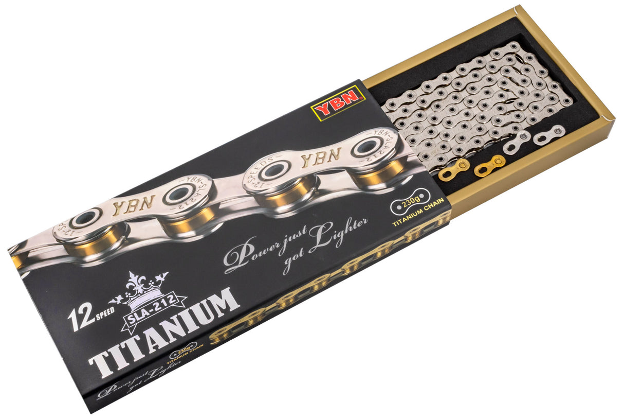 Ybn sla 212 s2 titanium 12-speed chain hollow pin