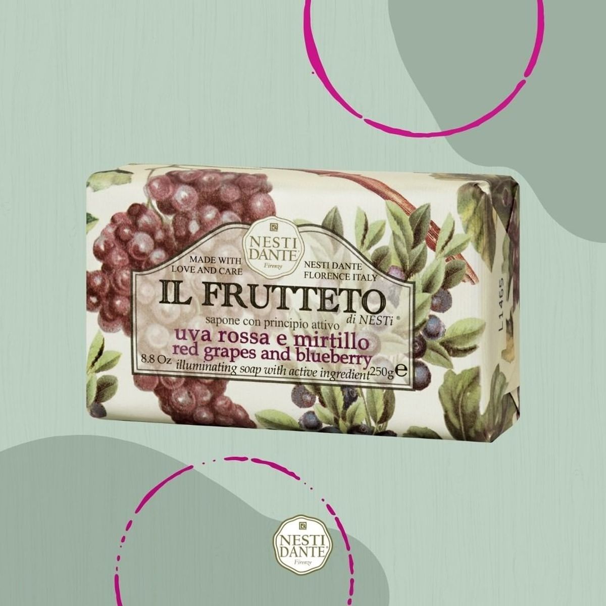 Nesti dante il frutteto red grapes blueberry soap 250gr.