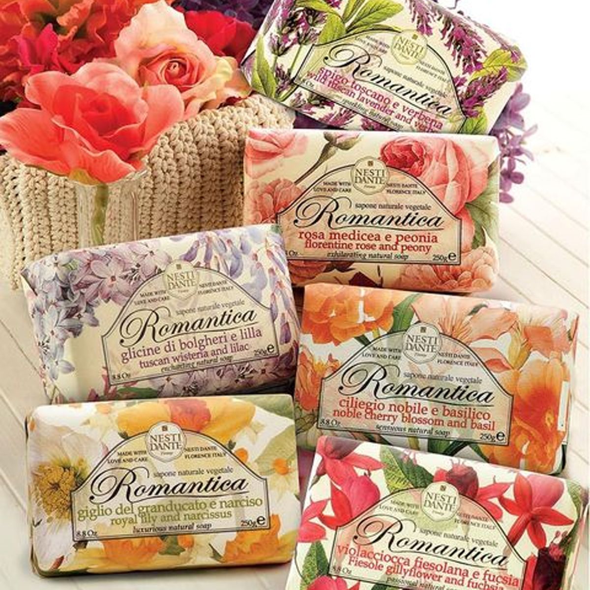 Nesti dante romantica fiesole gillyflower fucsia soap 250gr.