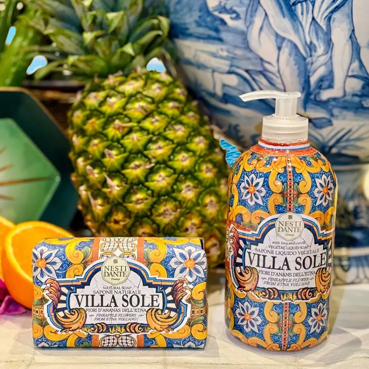 Nesti dante villa sole fiori d' ananas dell 'etna soap pump 500ml