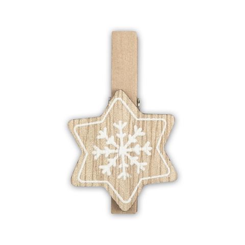 Zep vánoční soupravy dřevěné klipy hnědé lk39b 8 kusů