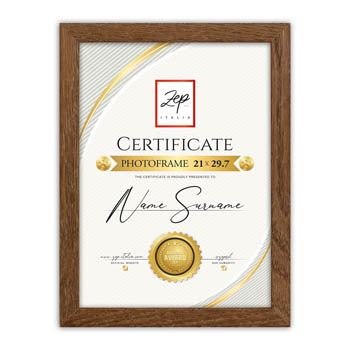 Zep v4721n certificate brown 21x29.7 cm
