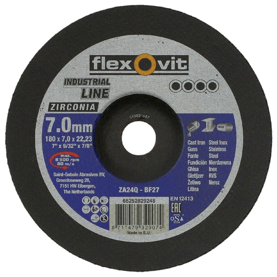 Flexovit abs zirkonia 125x7x22,23 za24q t27 edelstahl | 10 Stück