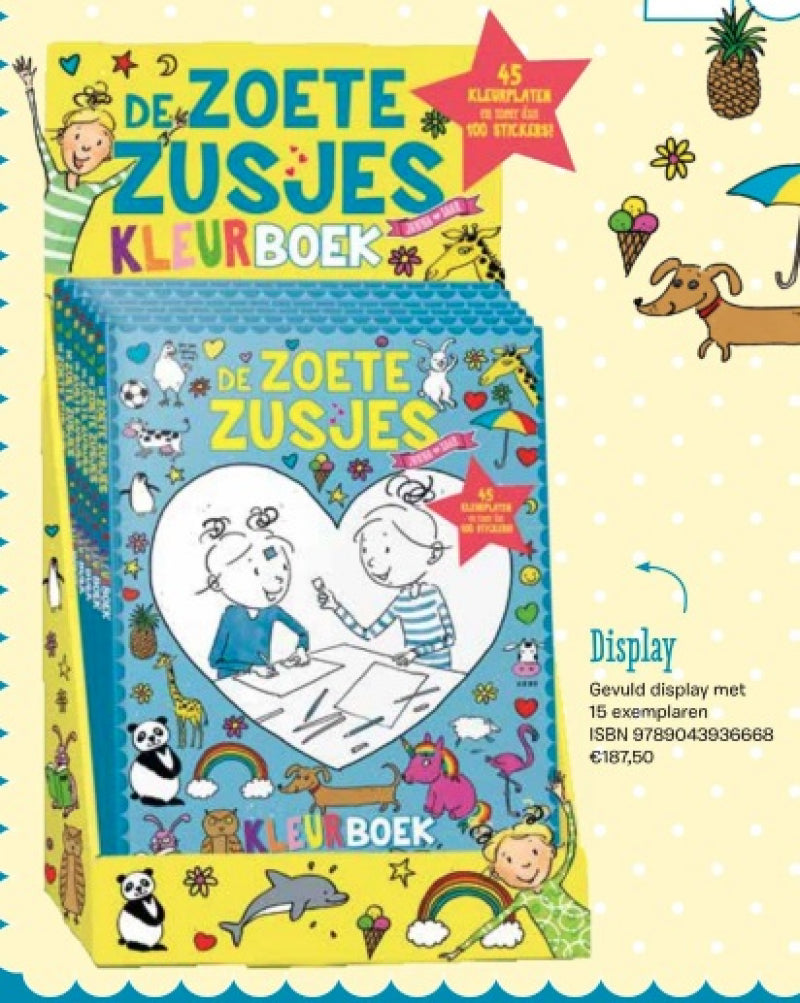 Kosmos zoete zusjes kleurboek (display, 15 ex.)